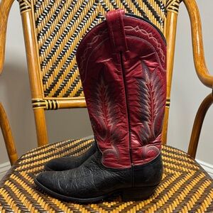 Vintage Tony Lama Western Cowboy Leather Boots 6.5